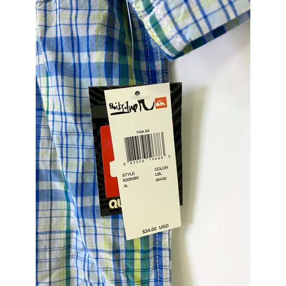 Quiksilver Tiga short sleeve button down NEW WITH TAGS - Picture 2 of 4